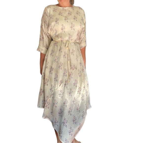 Wukogals floral long asymmetric dress size L - Picture 3 of 10